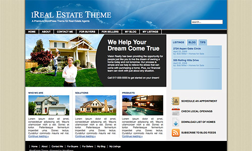 ireal estate wordpress theme