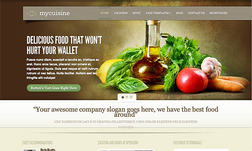 my cuisine wordpress theme