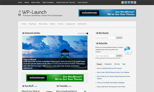 wp launch wordpress theme